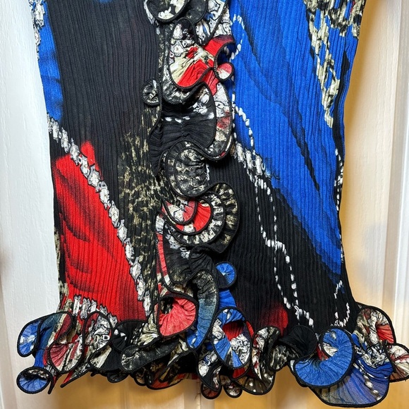 Alison Sheri - Y2K Long Sleeve Stylish Chic Red and Blue Women's Top in Size XL - Picture 3 of 11